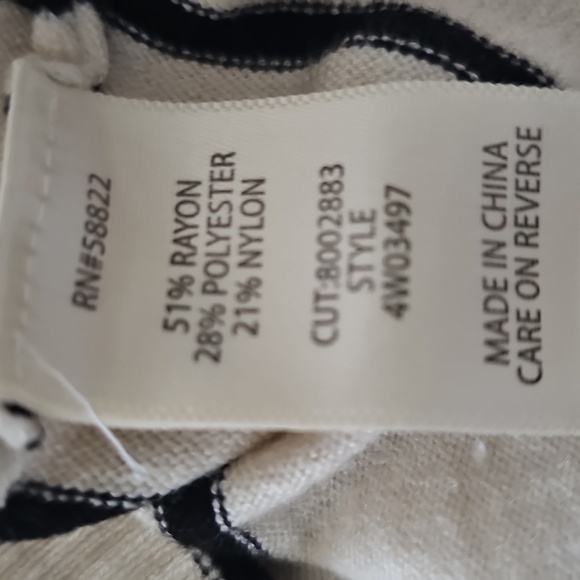 NWT Max Studio Stripe Collar Lightweight Soft Yarns Sweater Cream 1X & 2X - Picture 12 of 14